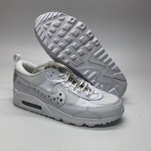 Women’s Nike Air Max 90 Futura White/Grey FQ8888-100 NWOB